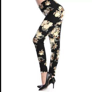 Big Yellow Flower High Waist Leggings